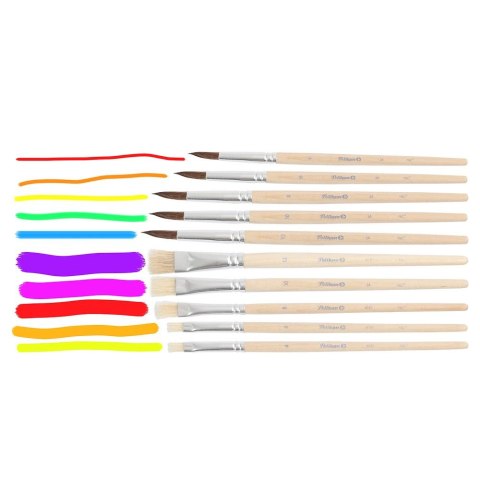 Pędzel 5 płaskich + 5 okrągłych nr 5 Pelikan (400191587)