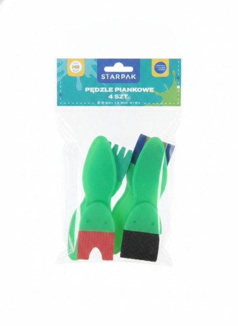 Pędzel PEDZLE PIANKOWE 4SZT Starpak (582134)