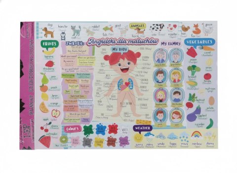 Tabliczka mnożenia ANGIELSKI DLA NAJMŁODSZYCH Plakat elektrostatyczny Henry (5908451985066)