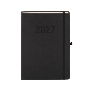 Kalendarz książkowy (terminarz) 2027 MEMOFIX dziennyy A4 Antra (czarny)