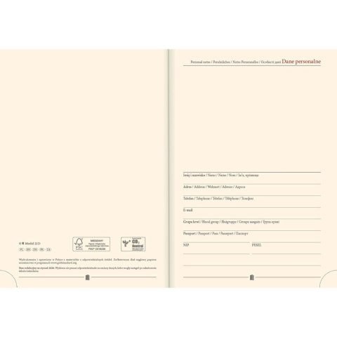 Kalendarz książkowy (terminarz) 2027 terminarz A5 Lucrum (21Db-79 mix)