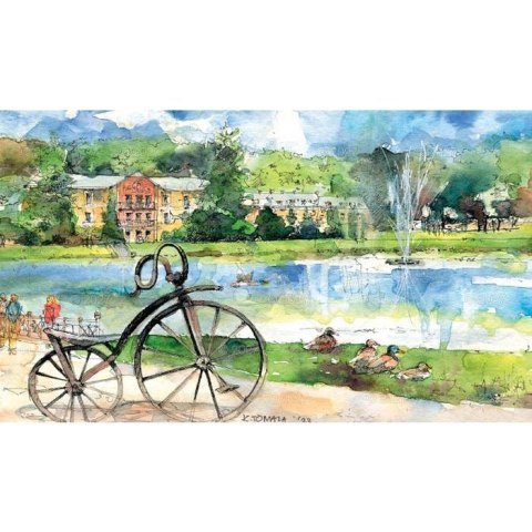Kalendarz ścienny notatnikowy 2027 aKWARELE Z POLSKI 220mm x 490mm Lucrum (WN04)