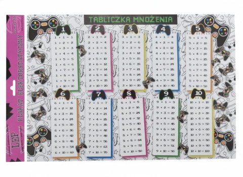 Tabliczka mnożenia Pad Plakat elektrostatyczny TABLICZKA MNOŻENIA Henry (5908451982751)