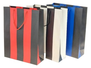Torba prezentowa 32x42x11cm mix kolorów paski [mm:] 320x420x 110 Adar (635166)