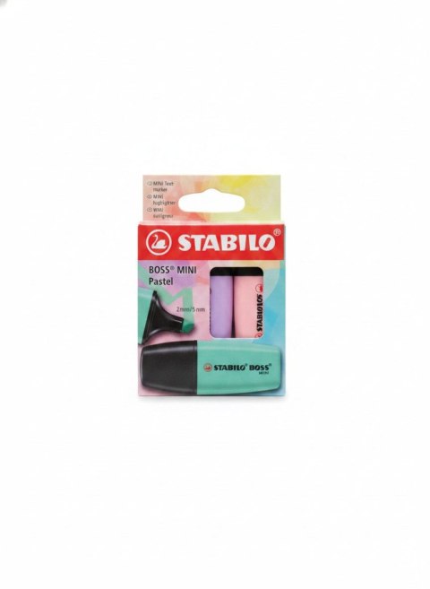 Zakreślacz BOSS mini PASTEL wkład mix 2-5mm Stabilo (07/3-2-03)