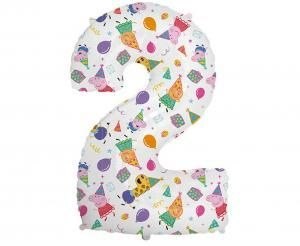 Balon foliowy CYFRA 2 PEPPA PIG Godan (C901762PEP)