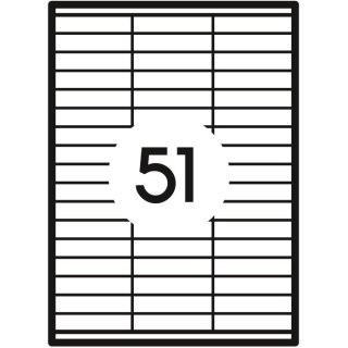 Etykieta samoprzylepna A4 biały [mm:] 70x16,9 Grand (007)