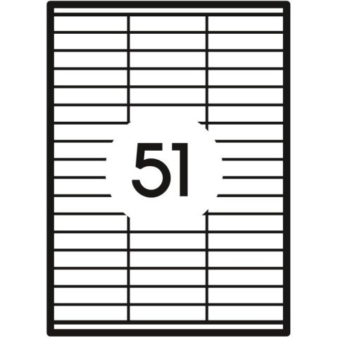Etykieta samoprzylepna A4 biały [mm:] 70x16,9 Grand (007)