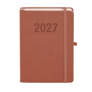 Kalendarz książkowy (terminarz) 2027 MEMOFIX dzienny A5 Antra (MOCHA MAUSSE)