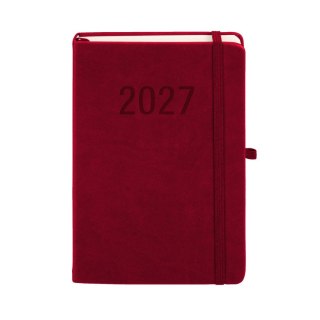 Kalendarz książkowy (terminarz) 2027 MEMOFIX dzienny A5 Antra (bordowy)