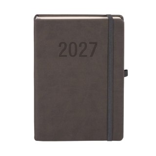 Kalendarz książkowy (terminarz) 2027 MEMOFIX dzienny A5 Antra (grafitowy)