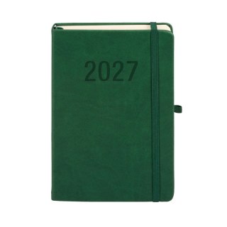 Kalendarz książkowy (terminarz) 2027 MEMOFIX dzienny A5 Antra (zielony)