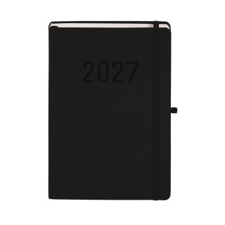 Kalendarz książkowy (terminarz) 2027 MEMOFIX dzienny B5 Antra (czarny)