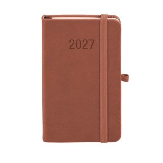 Kalendarz książkowy (terminarz) 2027 MEMOFIX tygodniowy A6 Antra (MOCHA MAUSSE)