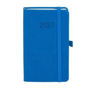 Kalendarz książkowy (terminarz) 2027 MEMOFIX tygodniowy A6 Antra (niebieski)