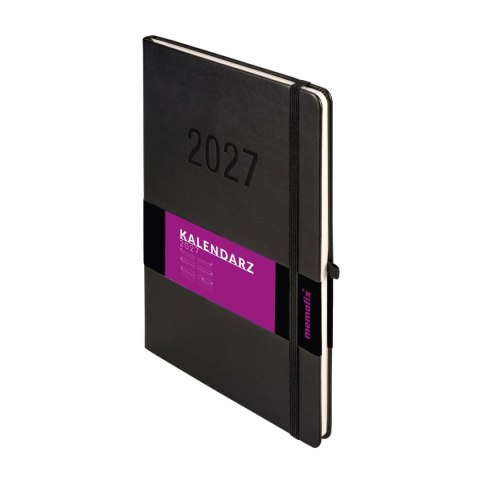 Kalendarz książkowy (terminarz) 2027 MEMOFIX tygodniowy B5 Antra (czarny)