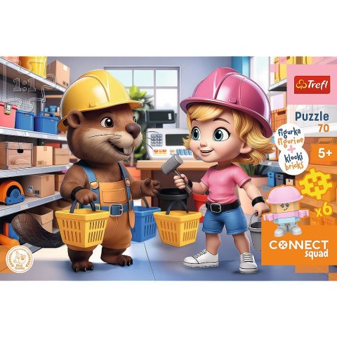Puzzle Trefliki Connect Lvy 70, 100 el. Trefl (53024)