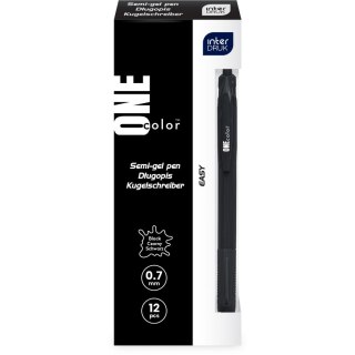 Długopis żelowy EASY One color wkład czarny 0,7mm Interdruk
