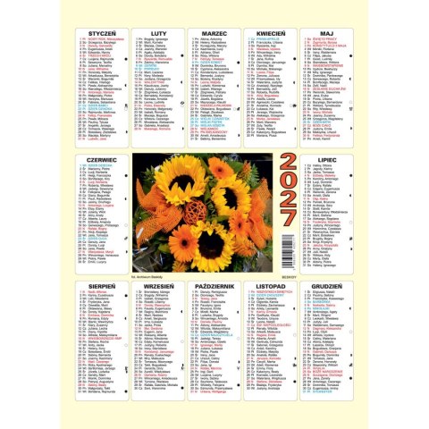 Kalendarz ścienny plakietka A4 250mm x 350mm Beskidy