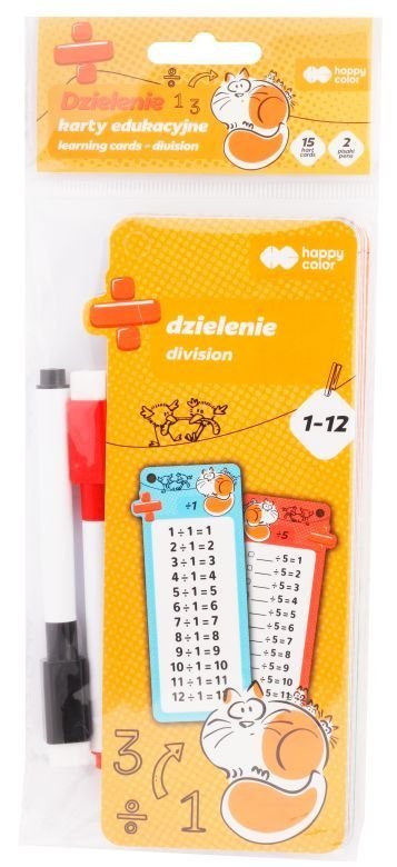 Książeczka edukacyjna Dzielenie Karty edukacyjne Happy Color (HA 2621 0714-DZ15)