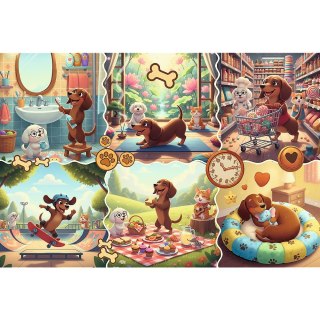 Puzzle Długi dzień jamnika 100 el. Trefl (16567)