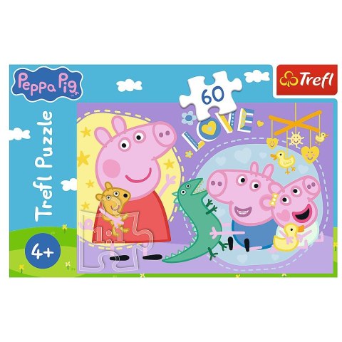 Puzzle Peppa Pig Szczęśliwa świnka 60 el. Trefl (17414)