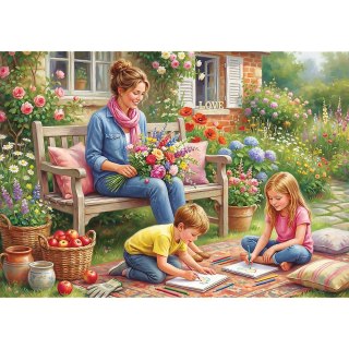 Puzzle Rodzina w ogrodzie 1000 el. Trefl (12144)