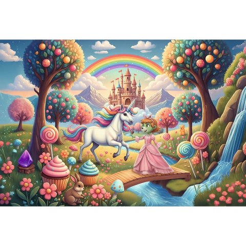Puzzle Trefliki Jednorożec w słodyczolandii 100 el. Trefl (16574)