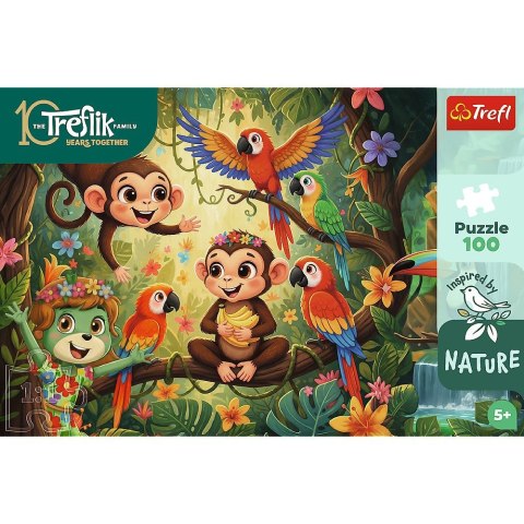 Puzzle Trefliki Małpki i przyjaciele 100 el. Trefl (16570)