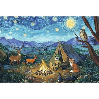 Puzzle Trefliki Przy ognisku 100 el. Trefl (16564)
