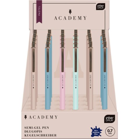 Długopis standardowy TOUCHPAD metalowy wkład niebieski 0,7mm Interdruk (żelowy)