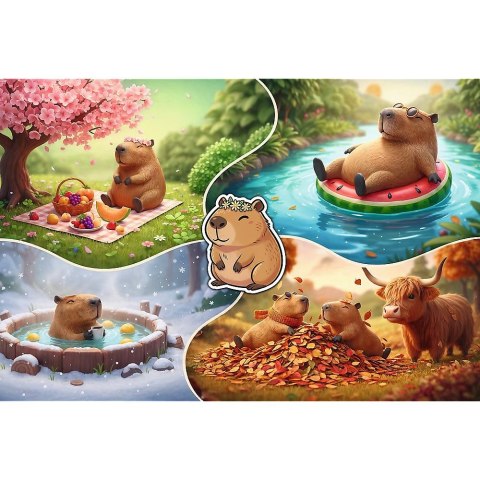 Puzzle Cztery pory roku z Kapibarami 300 el. Trefl (23052)