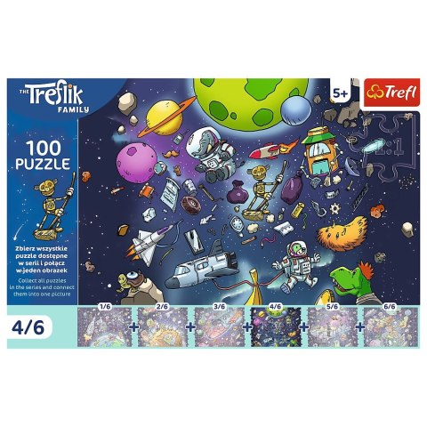 Puzzle Rodzina Treflików Robobot w kosmosie 100 el. Trefl (16544)