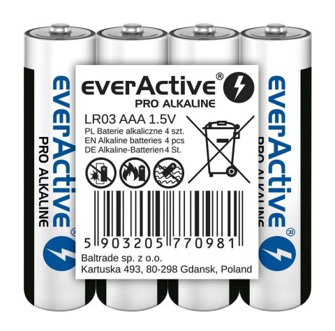 Baterie Pro Alkaline AAA LR03 Everactive