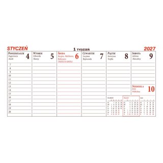 Kalendarz biurkowy biurkowy poziomy 175mm x 270mm Beskidy (B12)