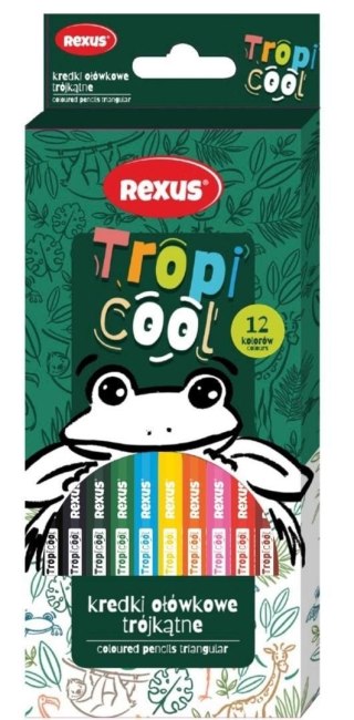 Kredki ołówkowe TROPICOOL 12 kol. Rexus (52517)
