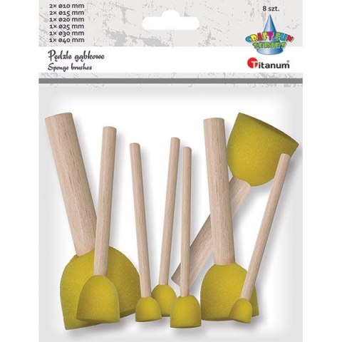 Pędzel Craft-Fun Series gąbka do malowania zestaw 8szt. nr mix Titanum (20SL1201)