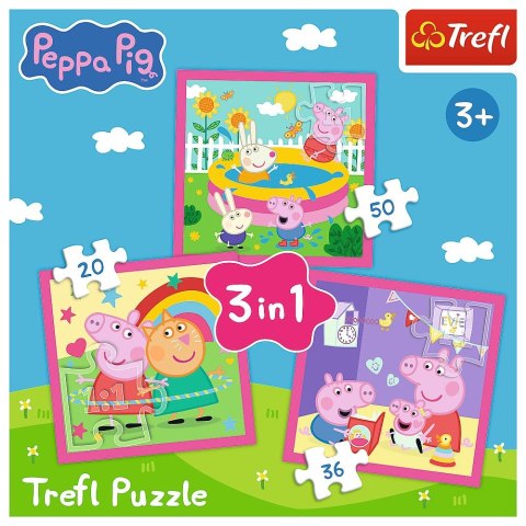 Puzzle Peppa i przyjaciele 3w1 el. Trefl (34873)