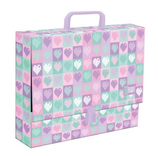 Teczka kartonowa na zatrzask Candy Hearts A4 mix Unipap
