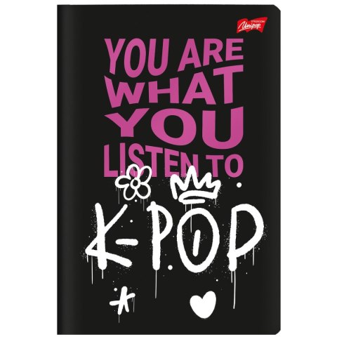 Zeszyt A4 K-POP VIBES 60k. 70g krata Unipap