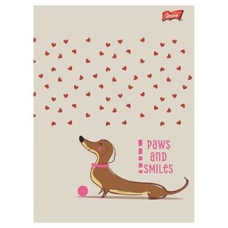 Zeszyt A4 LOVELY DACHSHUND 32k. 70g krata Unipap