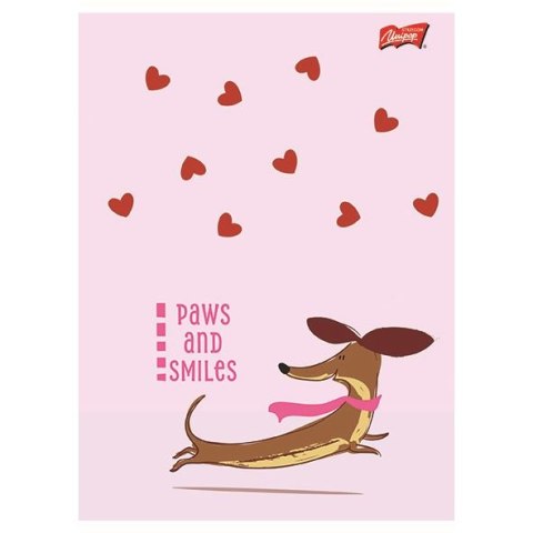 Zeszyt A4 LOVELY DACHSHUND 32k. 70g krata Unipap