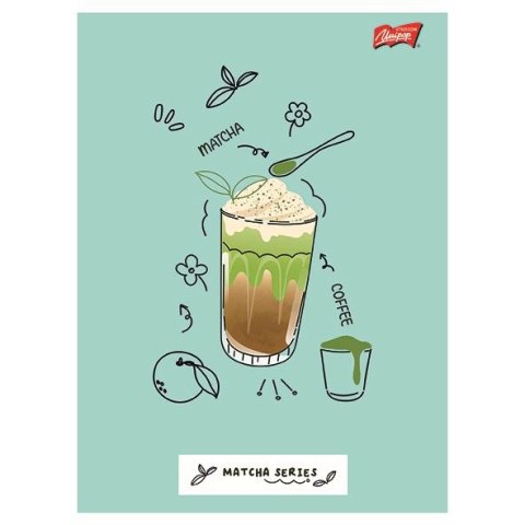 Zeszyt A4 Matcha Mood 32k. 70g linia kolor Unipap