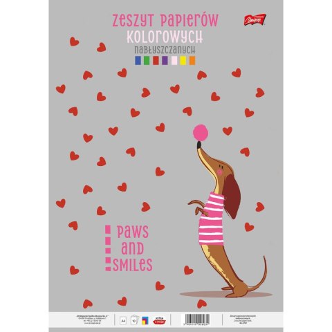 Zeszyt A4 papierów kolorowych 10k. Unipap
