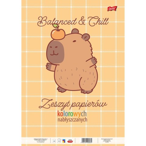 Zeszyt A4 papierów kolorowych 10k. Unipap