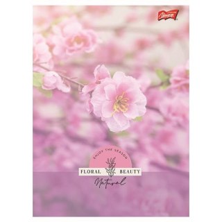 Zeszyt A5 Floral Beauty 60k. 70g krata Unipap