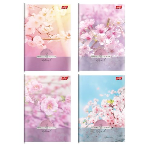 Zeszyt A5 Floral Beauty 60k. 70g krata Unipap