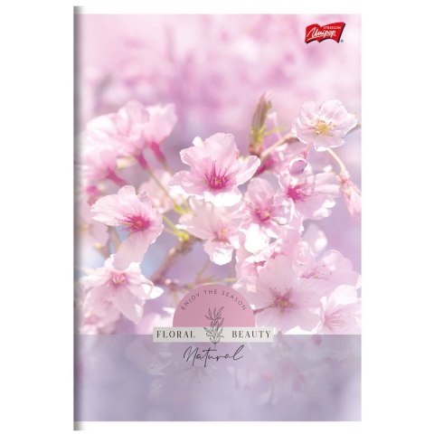 Zeszyt A5 Floral Beauty 60k. 70g krata Unipap