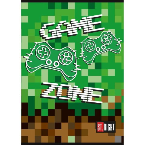 Zeszyt A5 GAME ZONE 32k. 70g linia podwójna kolorowa Unipap