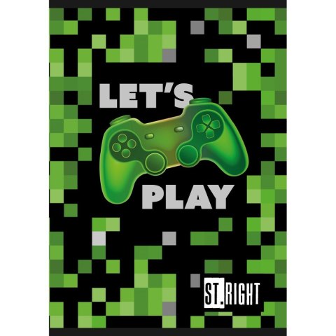 Zeszyt A5 GAME ZONE 32k. 70g linia podwójna kolorowa Unipap